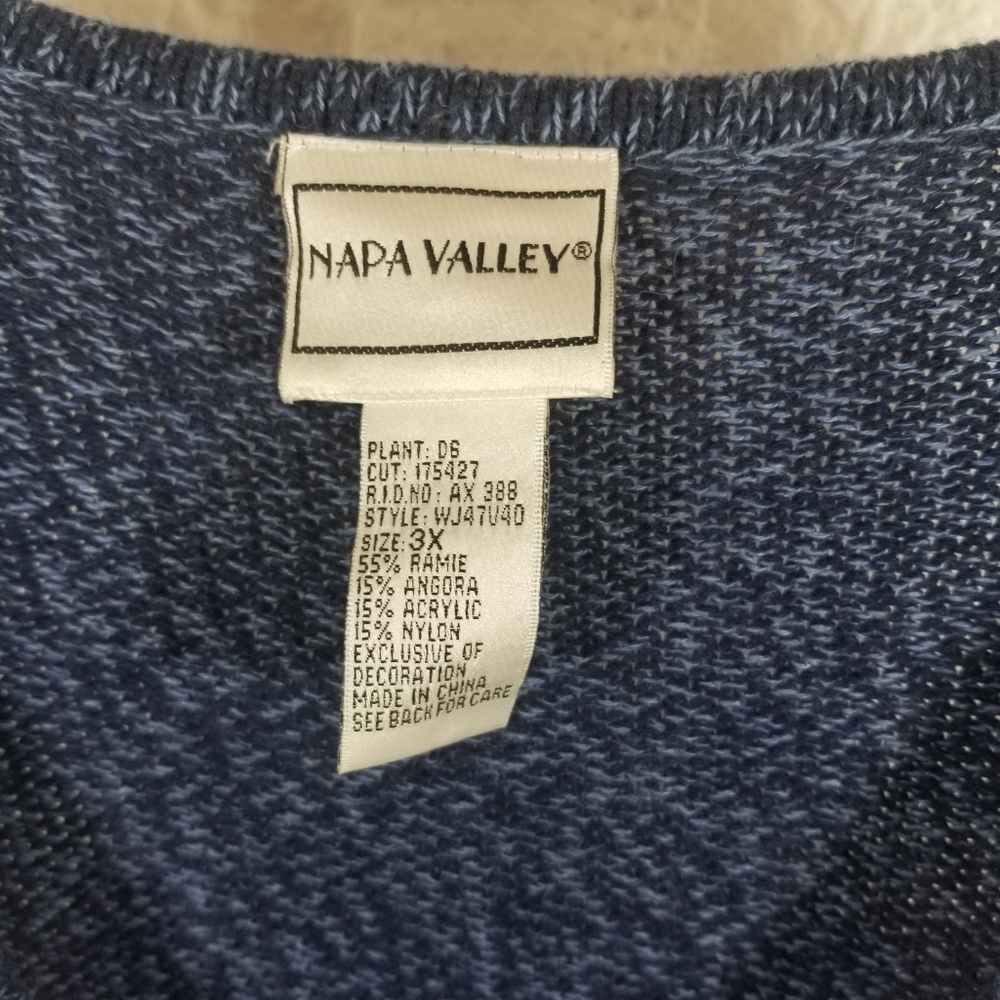 Napa Valley Womens Plus Size 3X Beaded Cardigan Sw - Picture 4 of 7
